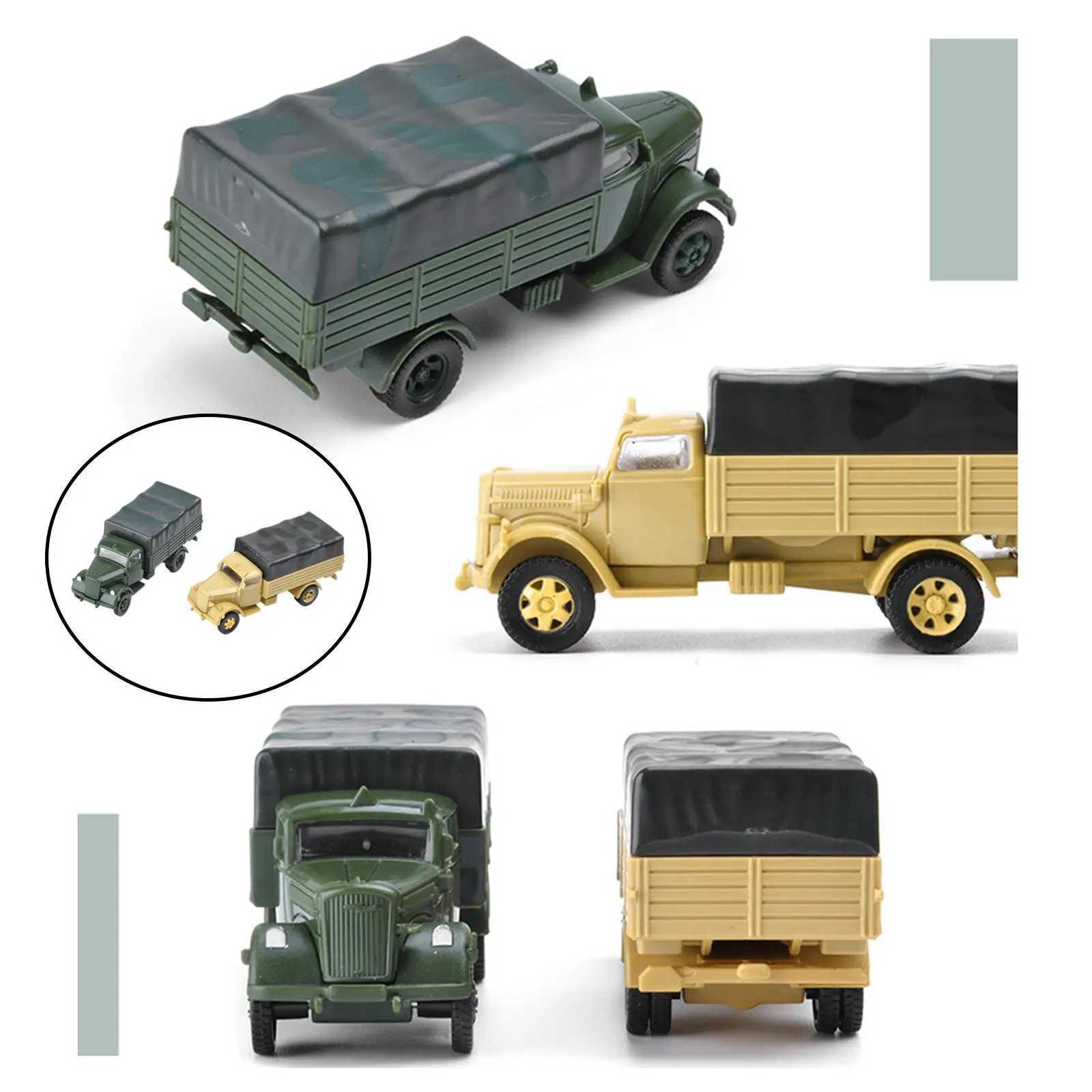 Set of 2 172 4D Assemble Truck Armored Vehicle Building Collectibles C251104