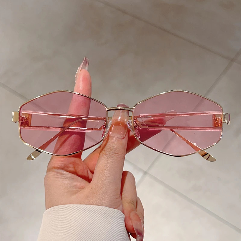 KAMMPT Vintage Polygon Rim Sunglasses for Men 2025 Outdoor Casual Shadow Women Fashion Retro n 250325