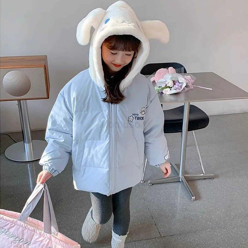 Sanrio Hot Cotton Clothes My Melody Girls Leisure Sports Hooded Jacket Cinnamoroll Hello Kitty Kawaii Child Hoodie Cartoon Gift H251104