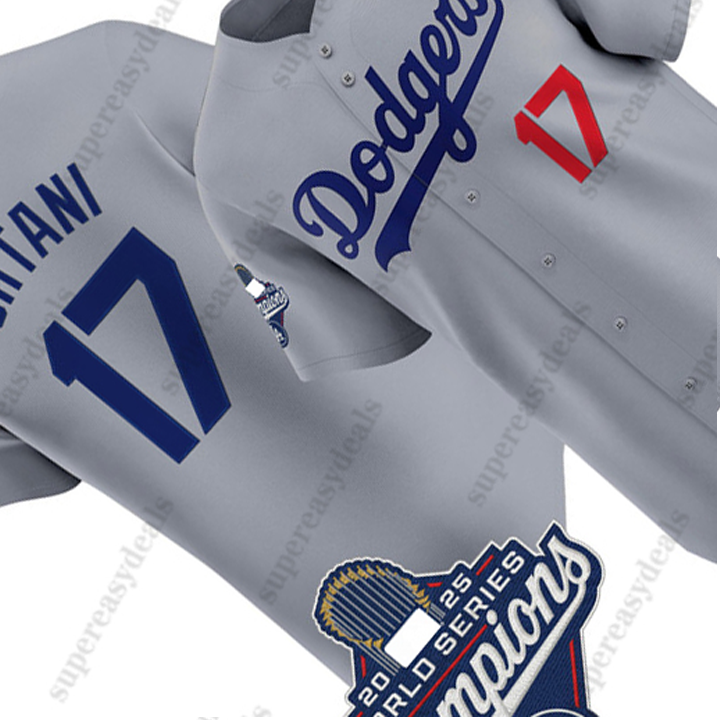 17 Shohei Ohtani Dodgers 2025 World Series championship Jerseys Yoshinobu Yamamoto Enrique Hernandez Freddie Freeman Mookie Betts Roki Sasaki custom j