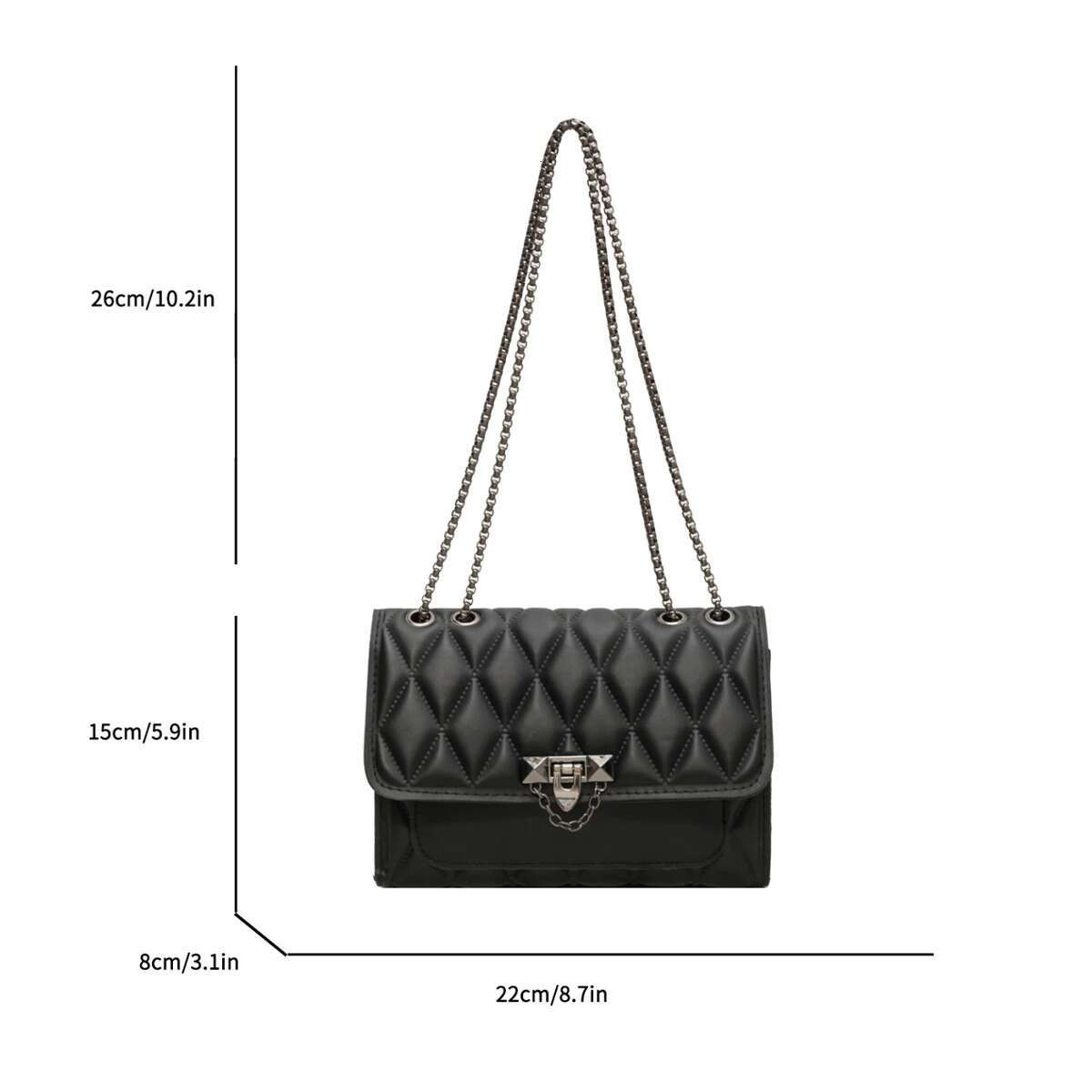 2025 New Casual Fashion PU Solid Color Designer Women's Handbag Quilted Design Flip Shoulder Crossbody Bag Suitable for Outward Commuting and Sho