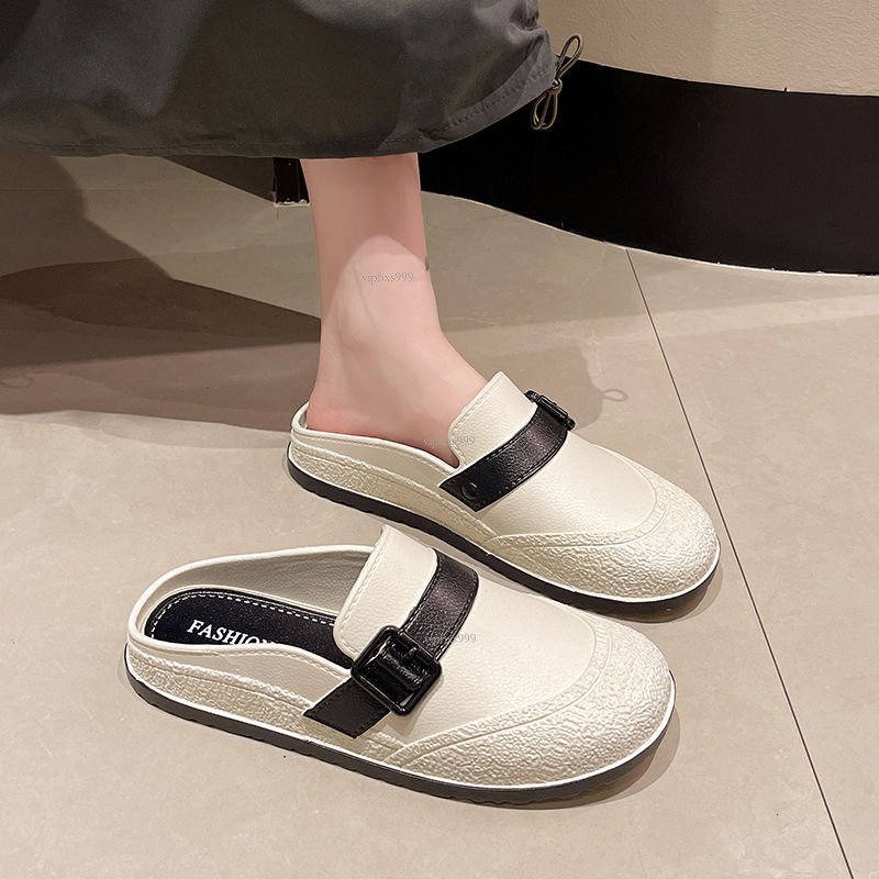 New Designer Sandals With Free Shipping Baotou Flat Half Slippers Wearing Summer Ins Trendy And Fashionable Casual Soft Soled Boken Sandals For Women 