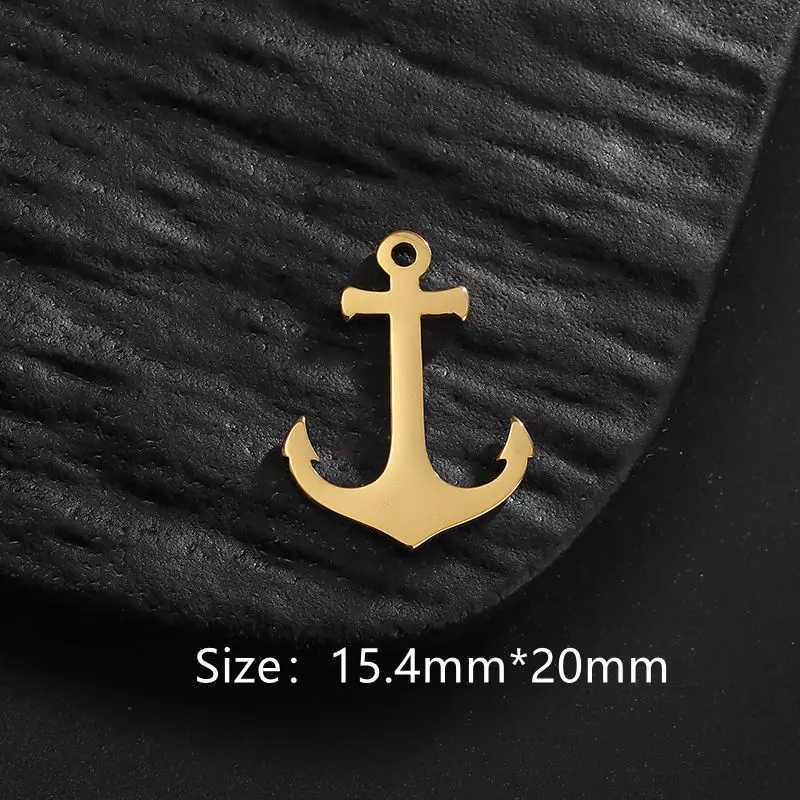 Stainless Steel Necklace Hip Hop Geometric Sea Anchor Pendant Choker Cross Necklaces For Women Jewelry Bijoux Party GiftsXJ251104