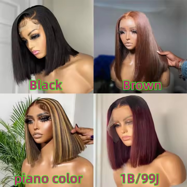 Short Bob Wig 5X5 invisible HD Lace Closure Wig Ready To Wear Glueless Wig 180% Bob Wig Lace Frontal Human Hair Wigs Pre Plucked