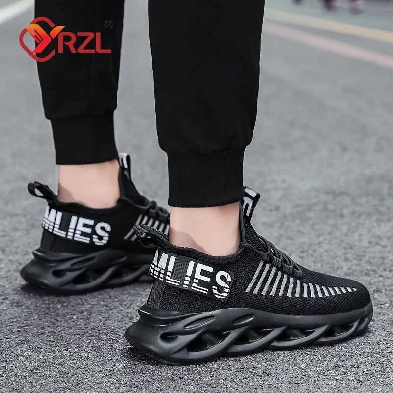 YRZL mens shoes comfortable sports shoes womens breathable couple running shoes mesh Tenis sports shoes size 36-46 walking sports shoes Z250403