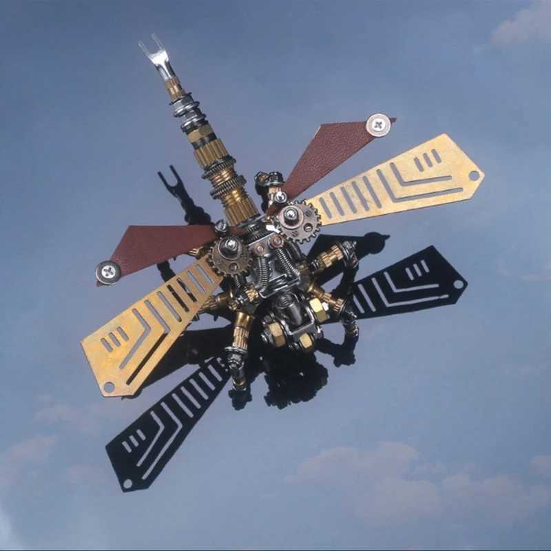 Mechanical Insect Iron Metal DIY Building Blocks 3D ThreeDimensional Assembly Model Puzzle toys Birthday Gift for Kid Adult C251104