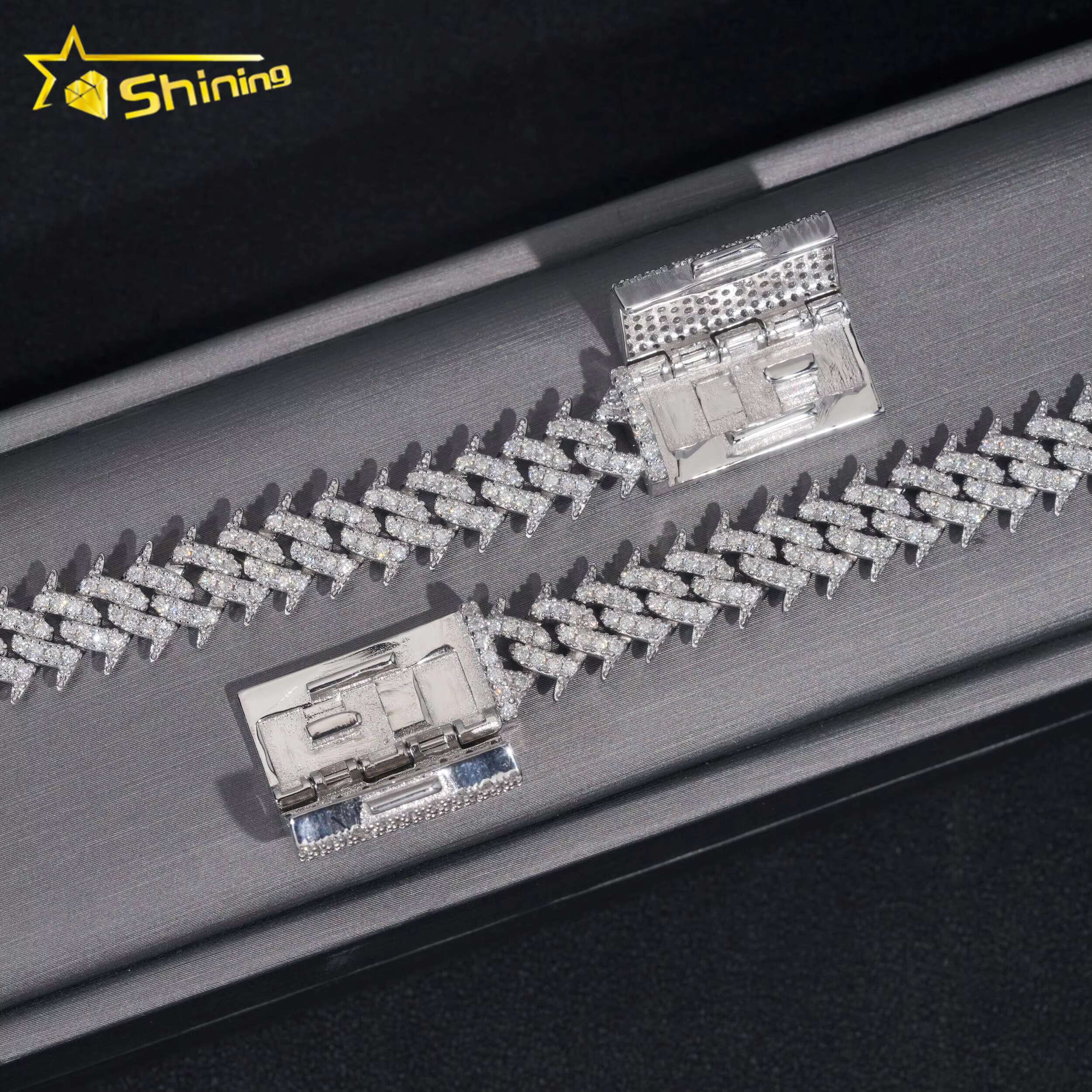 Cheapest 10mm Brambles Cuban Link Chain Hip Hop Hot Style Fashion Cuban Bracelet Sterling Silver 925 Moissanite Bracelets Chain