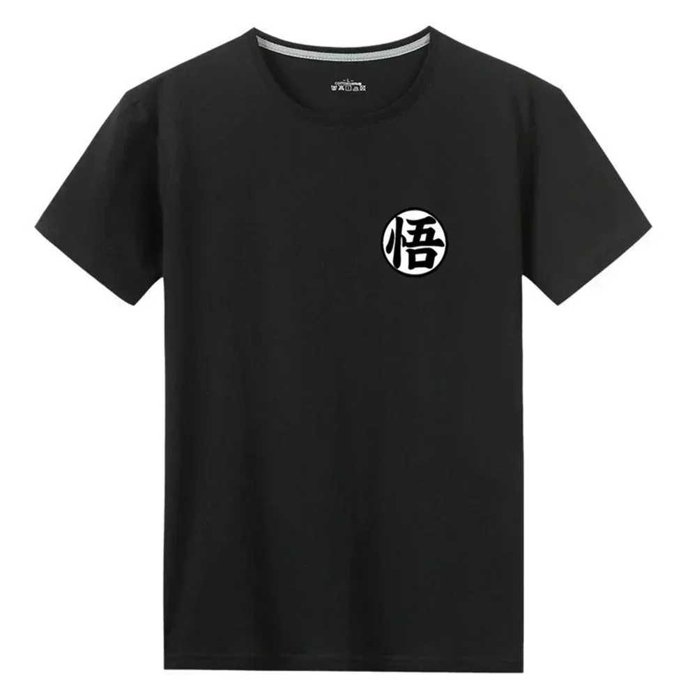 Summer Fashion Anime Son Goku Role Playing T-shirt Cotton Short Sleeve Top Loose T-shirt Plus Size Casual T-shirt Harajuku Mens Clothing W250403