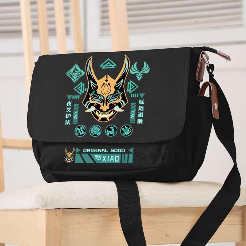Genshin Impact Anime Kazuha Zhong Li Handbag Shoulder Fashion Crossbody Messenger Student Bag Cartoon Travel Shopping Book