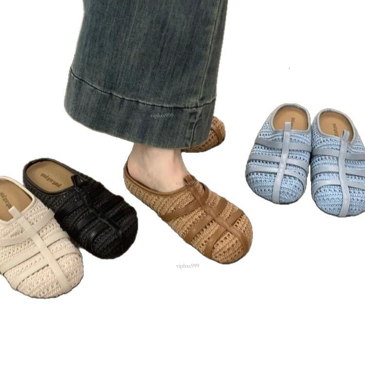 New Designer Sandals With Free Shipping Summer New Fashionable Woven Roman Sandals With Simple And High-end Genuine Leather Hollow Out Outer Half Drag