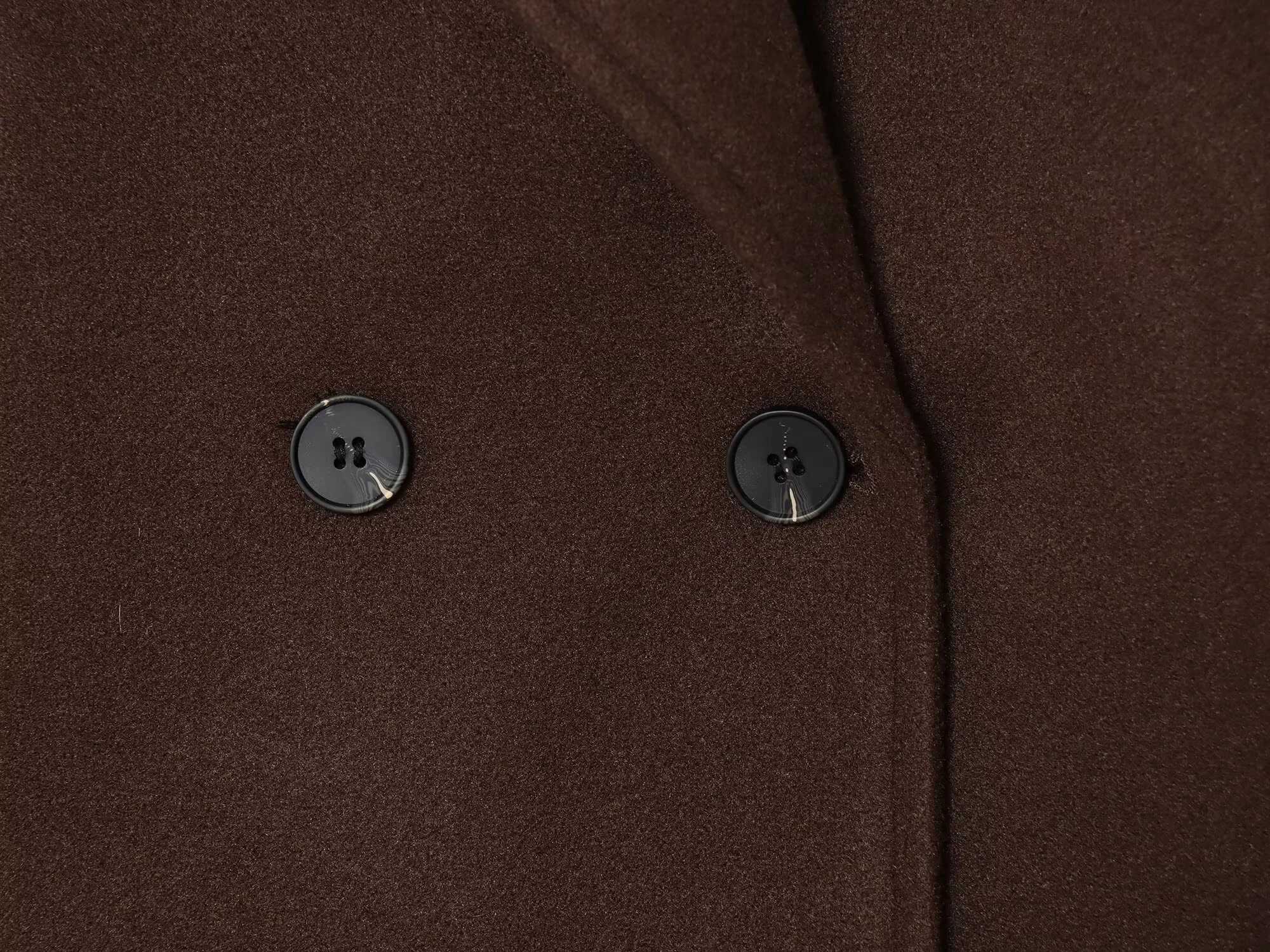 2025 autumn new womens casual style simple double breasted bow tie waist cinched suit collar short long sleeved jacket J2511031