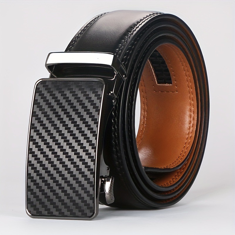 Mens Belt Buckle Automatic Buckle Belt Mens Genuine Leather Youth Business Automatic Buckle Matte