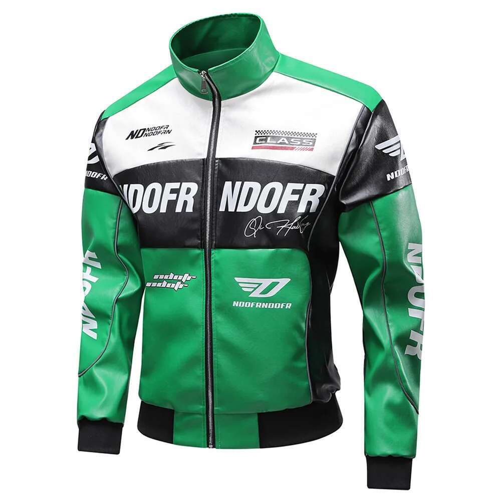 New Trendy Fashion Stand-Up Collar Casual Spring And Autumn Loose Men's Locomotive Leather Jacket