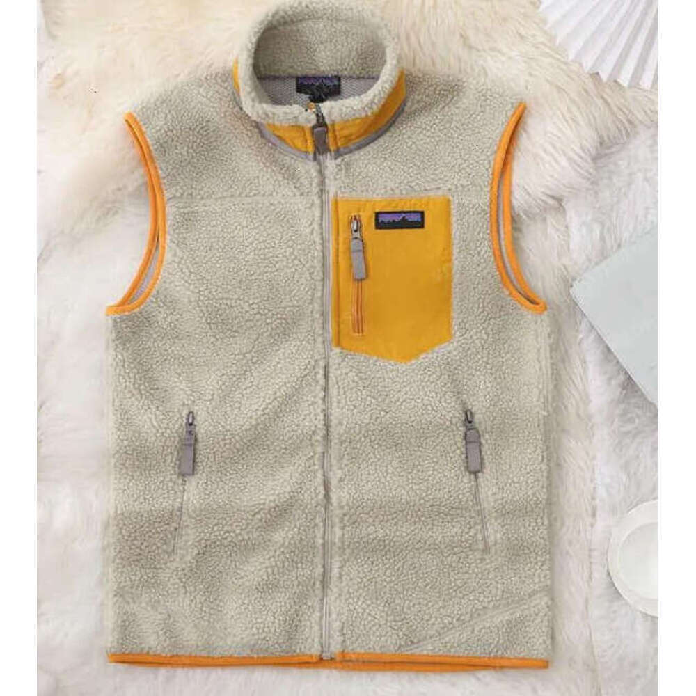 Men Fleece Vests Jacket Designer American Style Bata Cross-Border Vest For Men Outdoors Sports Vest Style Bata Cross-Border Vest And Women Casual Loose Jacket