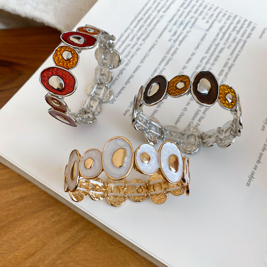 Oil Drop Irregular Patchwork Elastic Simple Fashionable Elegant Versatile Bracelet Light Luxury High-end Feel Wholesale - view 9