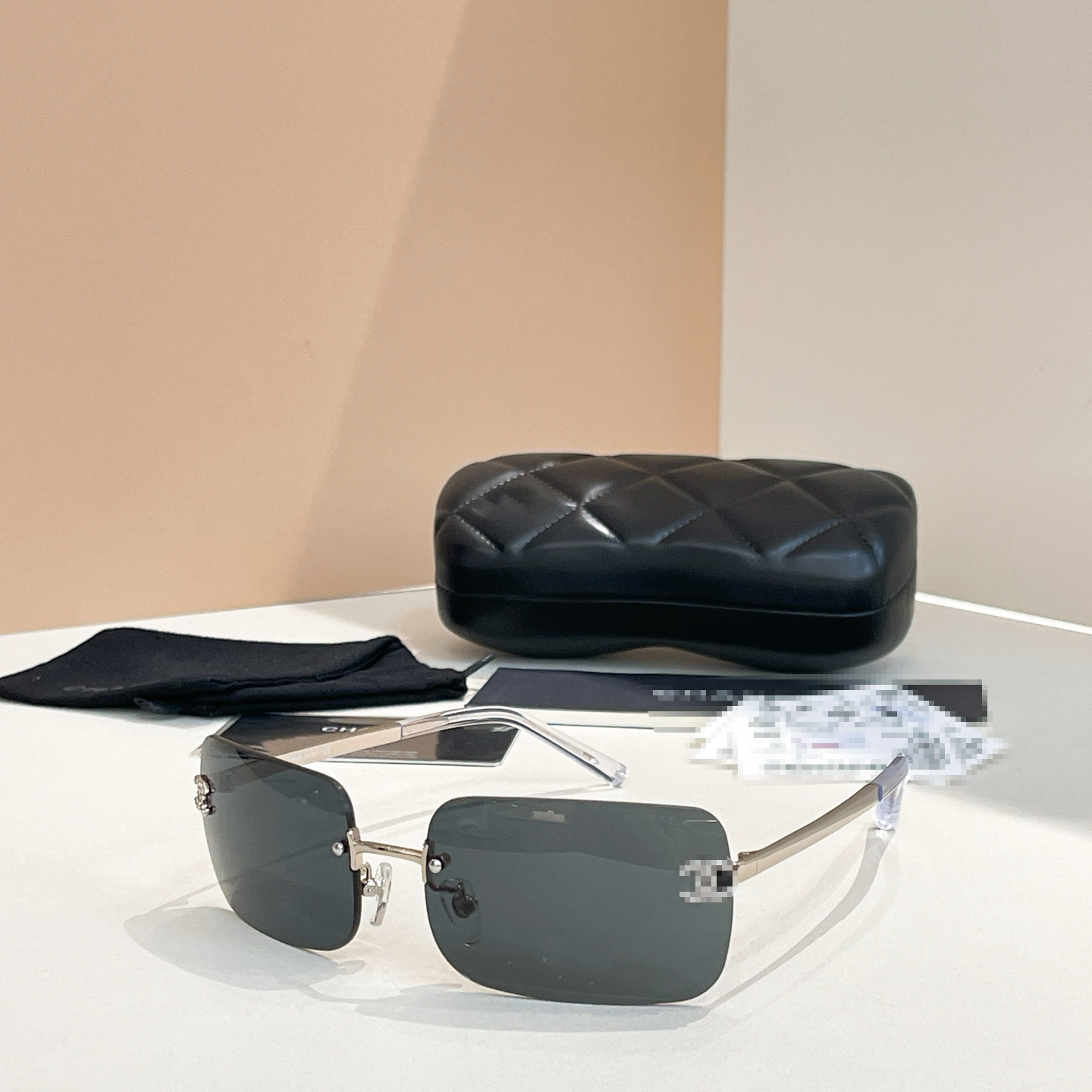 Top version CH CH4218 Sunglasses Luxury Women Star Rimless Ladies Sun glasses with box