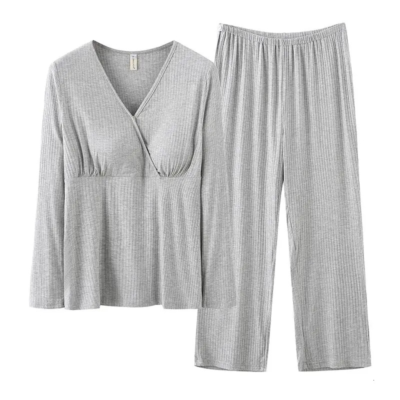 Pregnancy breastfeeding clothing spring and summer maternity pajamas womens postpartum sets home clothing maternity care pajamas 250402