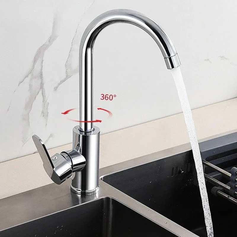 Household Hot and Cold Mixer Tap Kitchen Faucets Deck Mounted Chre Single Handle Sink Dishwasher Copper Alloy Faucet Y251104