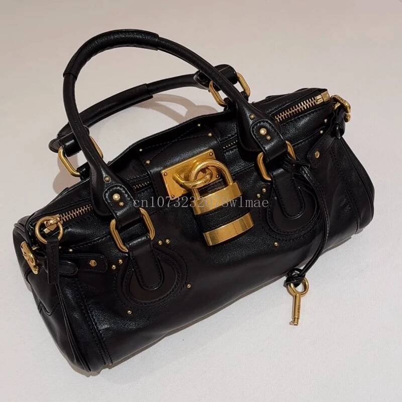 Luxury Designer Lock Buckle Tote Vintage Women Boston Hobo Large Capacity Commuting Shoulder Bag Ladies Female Handbag