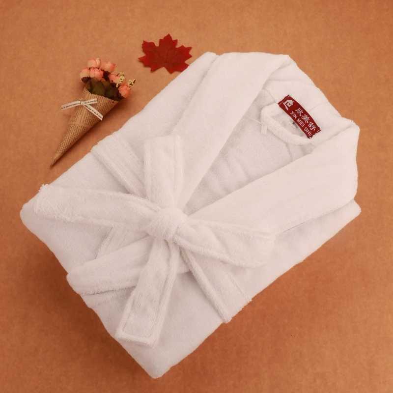 Winter Bath Robe Male Blanket Fleece Nightgowns Spa Bathrobe Men Soft Nightwear Robe Man Long Sleeve Kimono Homewear Robes C251104