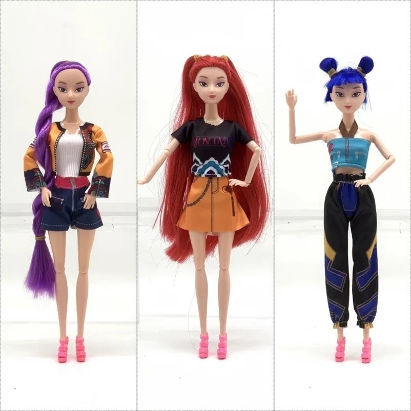 K Pop Demon Hunters Vinyl Doll Rumi Mira Zoey Action Figures Anime Desktop Decor Toy Girls Birthday Gift 251029
