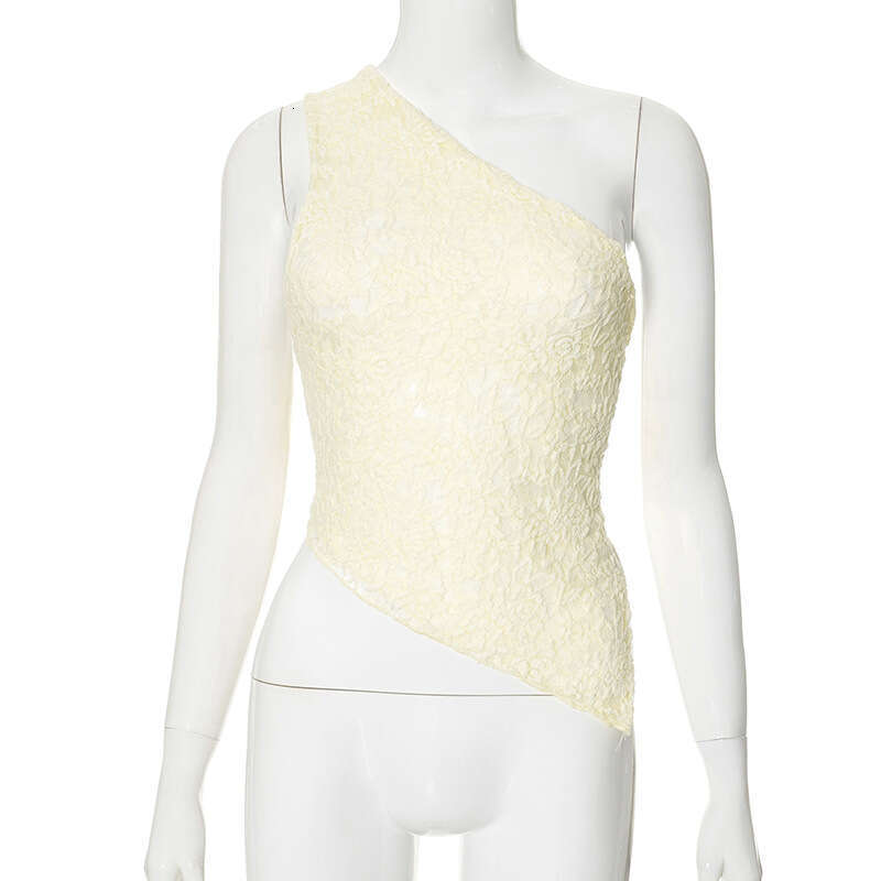 M23TP740 European and American women's solid color exposed waist asymmetrical slng collar top wholesale 2025 new style temperament chic elegant c