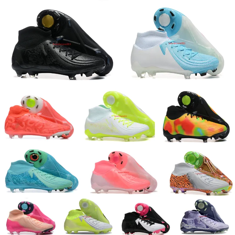 2025 Designer Football Boot Mens High Top Football Boots Tongue FG BOOTS Football Cleats Men Leather Pink Soccer kids 39- 45