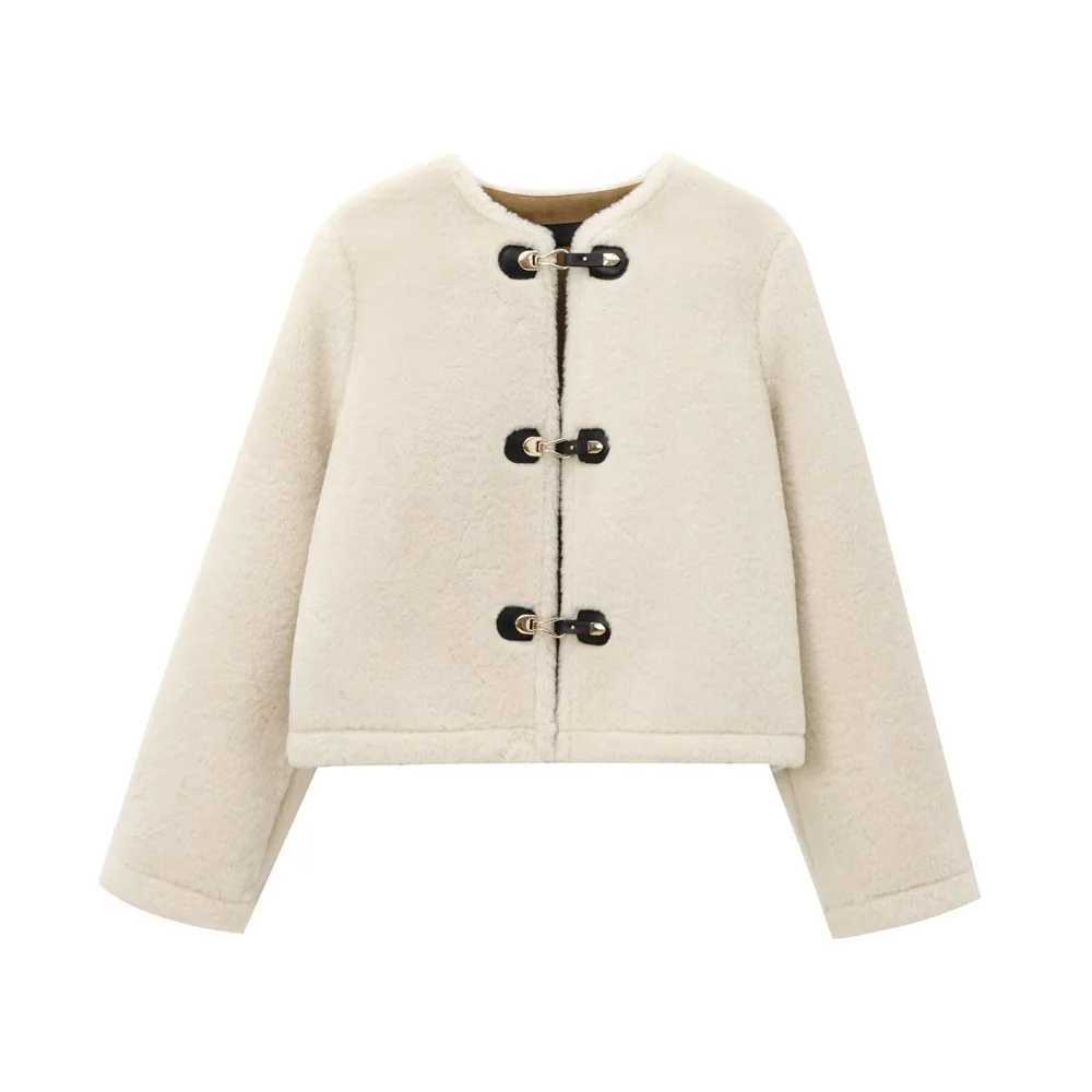 Autumn New European and American style loose casual long sleeved doublesided rope buckle jacket J251103