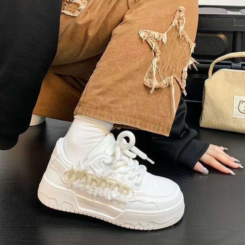 Pink Girls' 2024 Four Seasons New Ins Trendy Versatile Student Casual Sports Women's Board Shoes