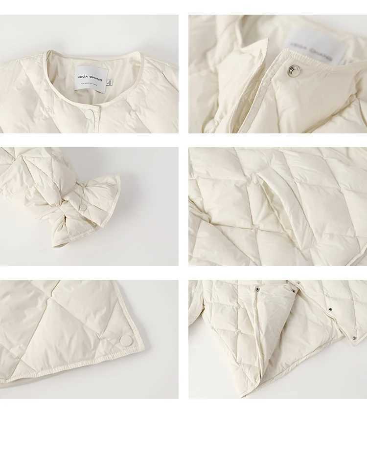 Vega Chang New Autumn and Winter Womens down Jacket with Puff Sleeves Lightweight Quilted Girly Warm Coat J251104