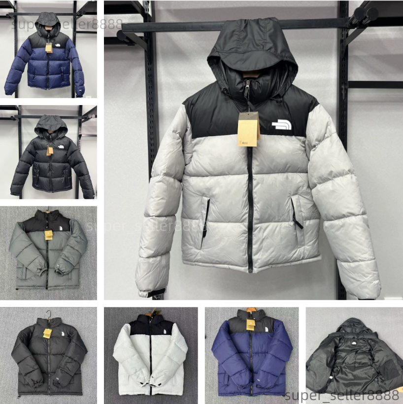 Northfacepufferjacket Designer Mens Down Jackets Coats North Puffer Outerwear Unisex Long Sleeve Zipper 700 FillDown Stowable Hood WaterRepellent Finish NF