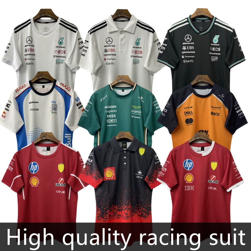 Aston Martin Men's T-Shirts Jersey Mercedes Alonso T-shirt F1 2025 2026 Official Mens Fernando Alonso T-Shirt Formula 1 Racing Suit F1 Shirt MOTO Moto