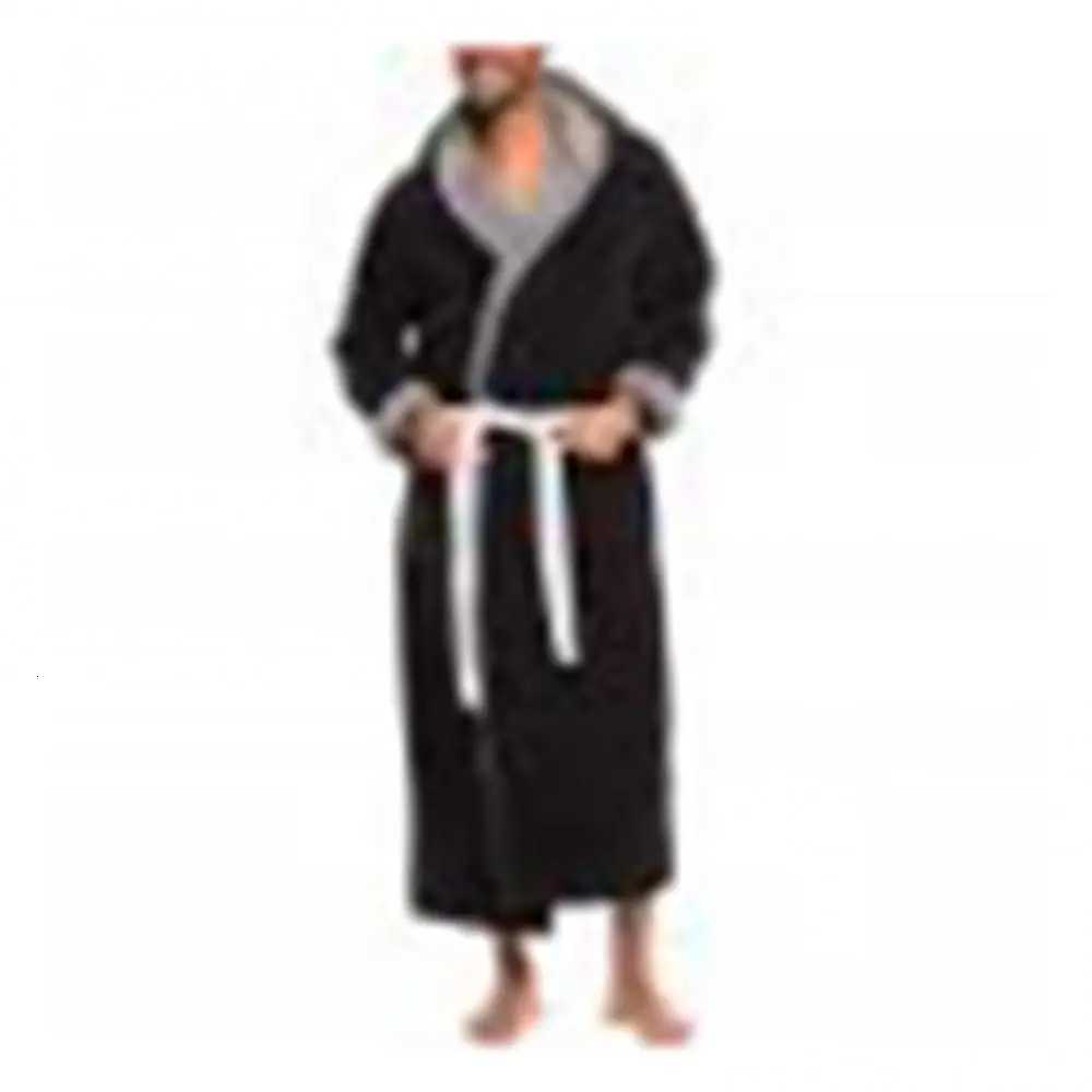 Bathrobe Clothes Nightgown Sleepwear Casual Long Sleeve Mens Man Winter Warm Flannel Robe Plush Shawl Male Bath Robe Lounge Home C251104