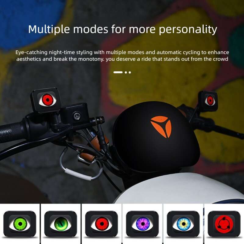 Famous Brand Electric Motorcycle Rearview Mirror Modification Demon LED Eagle Eye Blinker Light