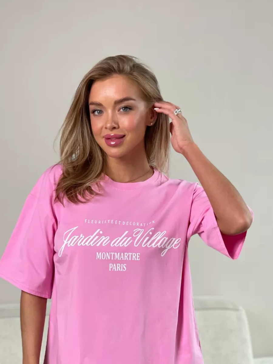 Personalized American High Street Versatile Loose Top Summer 100% Cotton T-shirt Women's Casual Trendy Brand Short Sleeve Ins