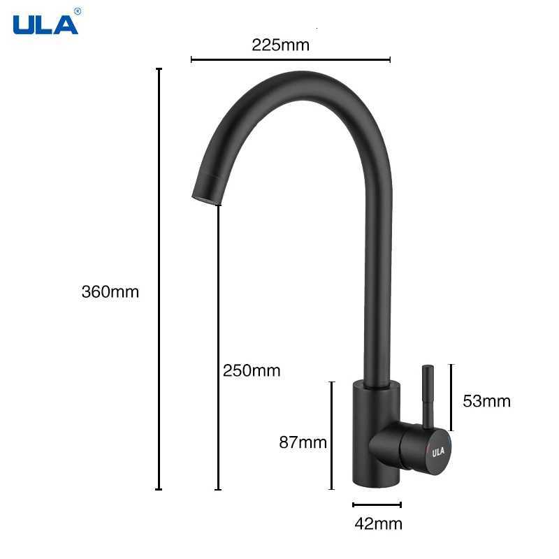 A Stainless Steel Kitchen Faucet 360 Rotate Kitchen Sink Mixer Hot and Cold Water Chre Black Gold Sink Mixer Tap Torneira Y251104