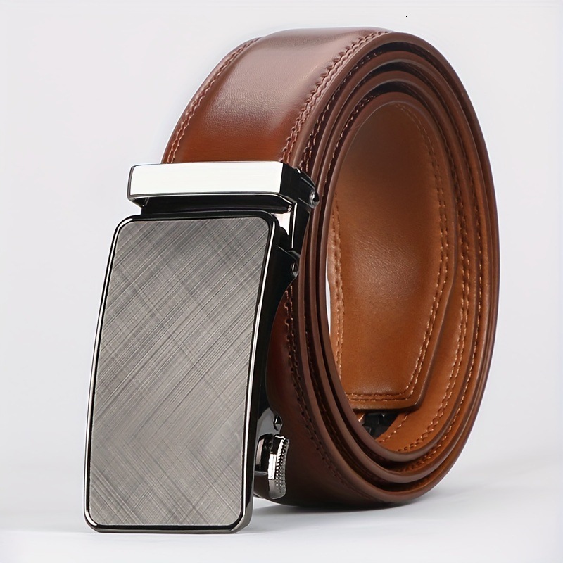 Mens Belt Buckle Automatic Buckle Belt Mens Genuine Leather Youth Business Automatic Buckle Matte