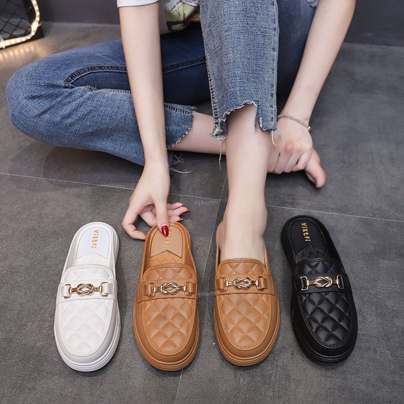 New Designer Sandals With Free Shipping Baotou Half Women's Summer Outerwear Korean Version Tall Slippers Short New Style Lazy Internet Celebrity