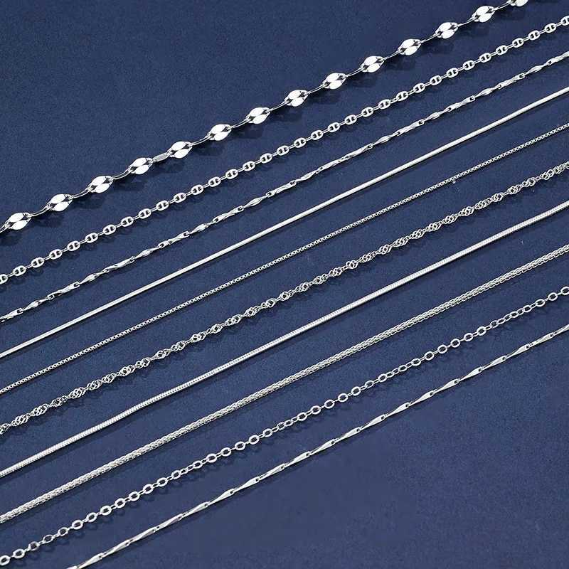 925 Sterling Silver 11mm Thin Rolo Chain Water Wave Chain Necklaces for Women Fashion Jewelry DIY Matching WholesaleXJ251104