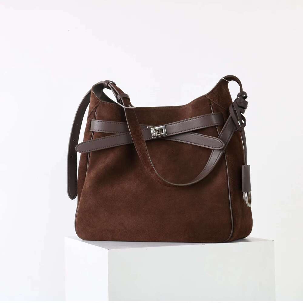 Luxury Bag Designer's New Versatile Patchwork Matte Cross Body Bag One Shoulder Bucket High-end Commuter Large Capacity Bag