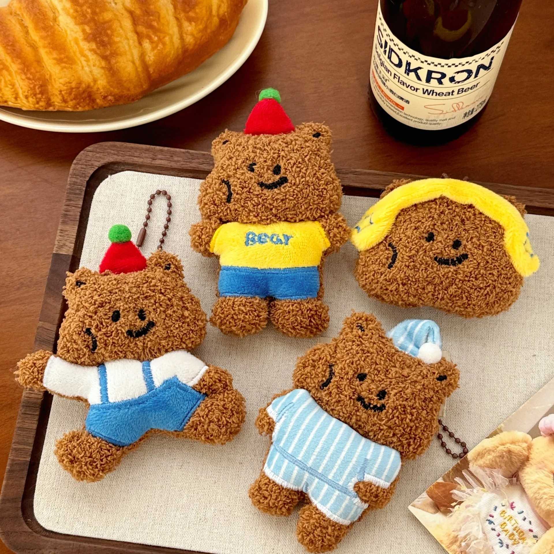 1/4 Pcs Cute Cartoon Bear Doll Pendant Plush Keychain Bag Pendant C251104