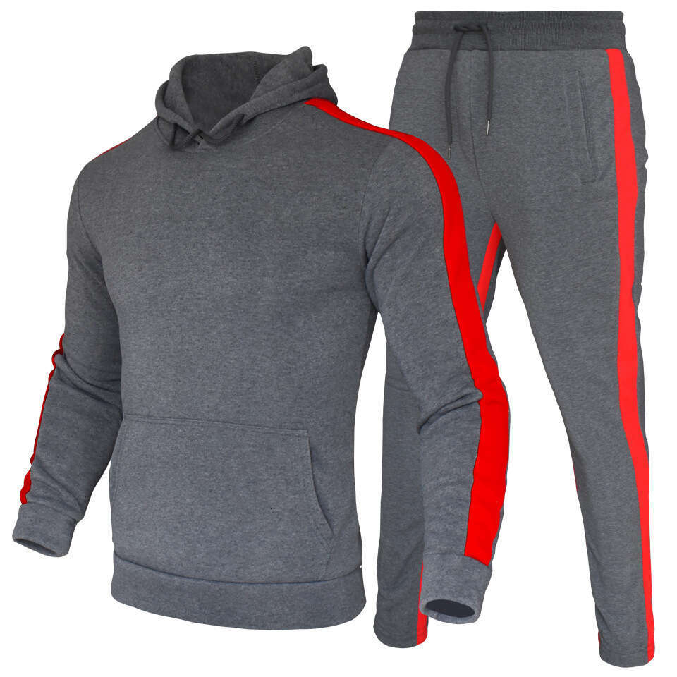 autumn men's suit hooded sweatshirt pants set 2025 new casual fashion trend clothing