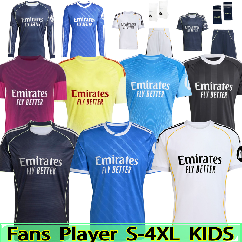 25 26 BELLINGHAM VINI JR soccer jerseys MBAPPE Tchouameni football kits REALS CAMAVINGA Rodrygo MODRIC MADRIDS men kids kit maillot de foot Arda Guler ARNOLD 3 4XL