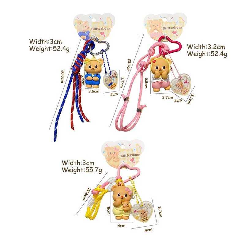 Butterbear Costume Show Keychain Cute Cartoon Bear Bag CharmsW251103
