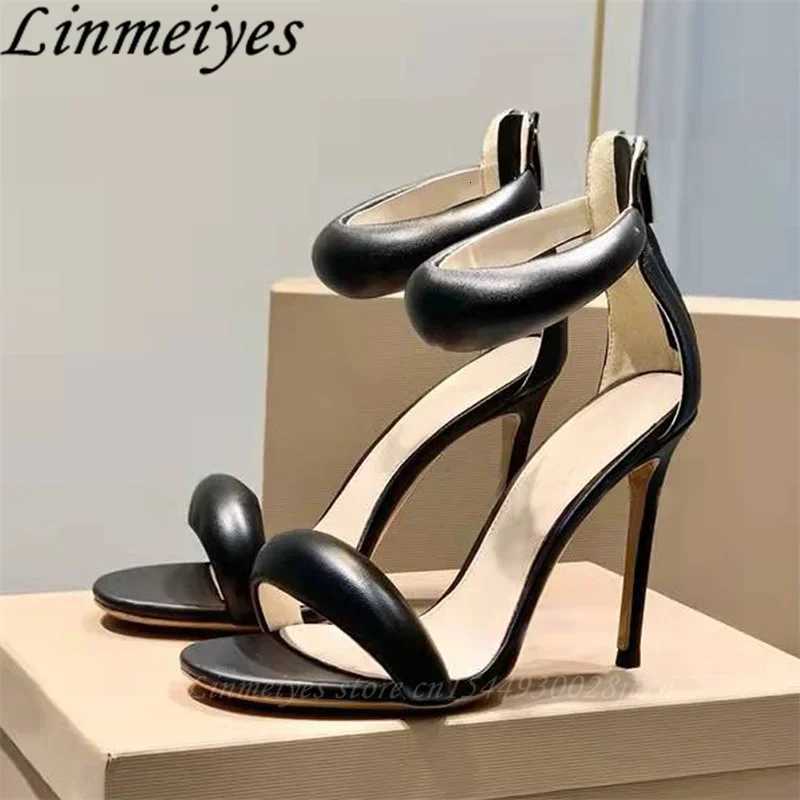 Summer Sandals Women High Heels Dress Party Shoes Woman Peep Toe One Strap Back Zipper Sandalias Mujer Stiletto Sandals Female W251104