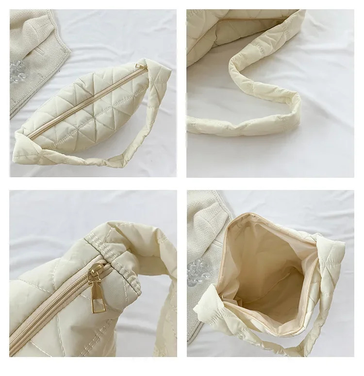 Puffer Quilted Crossbody BagPadded Shoulder BagTrendy Large Capacity Hobo BagEveryday Crossbody BagSecure Travel Purse 250402
