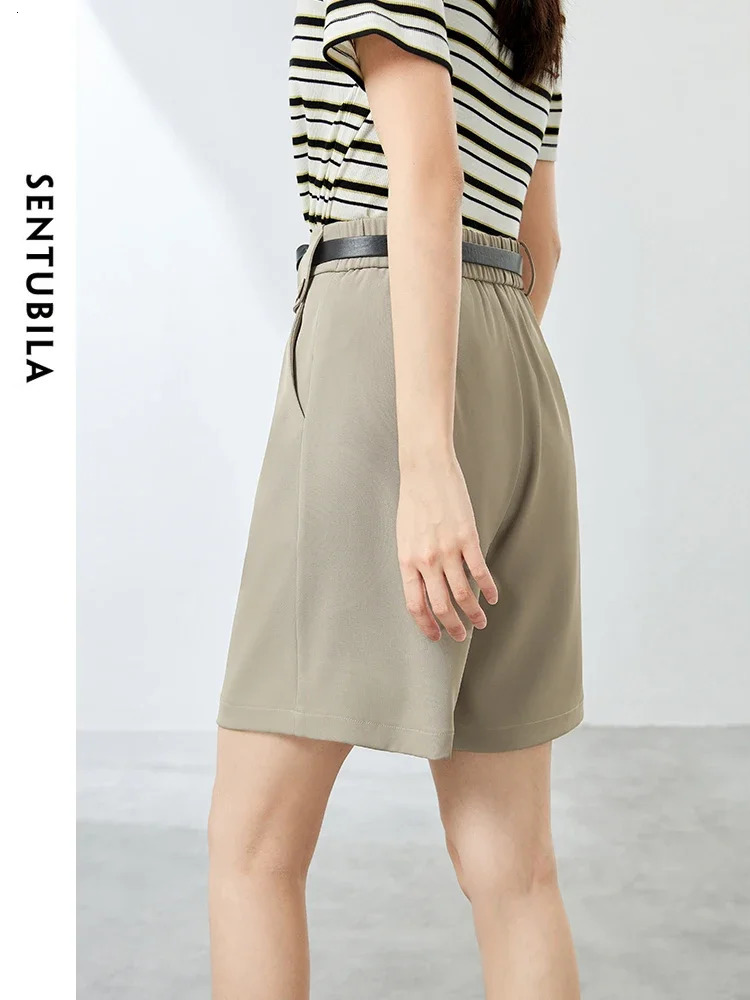 SENTUBILA Womens Wide Leg Shorts 2025 Fashion Loose Short Skirt Pants Trouser Summer Clothing 142K54505 250401