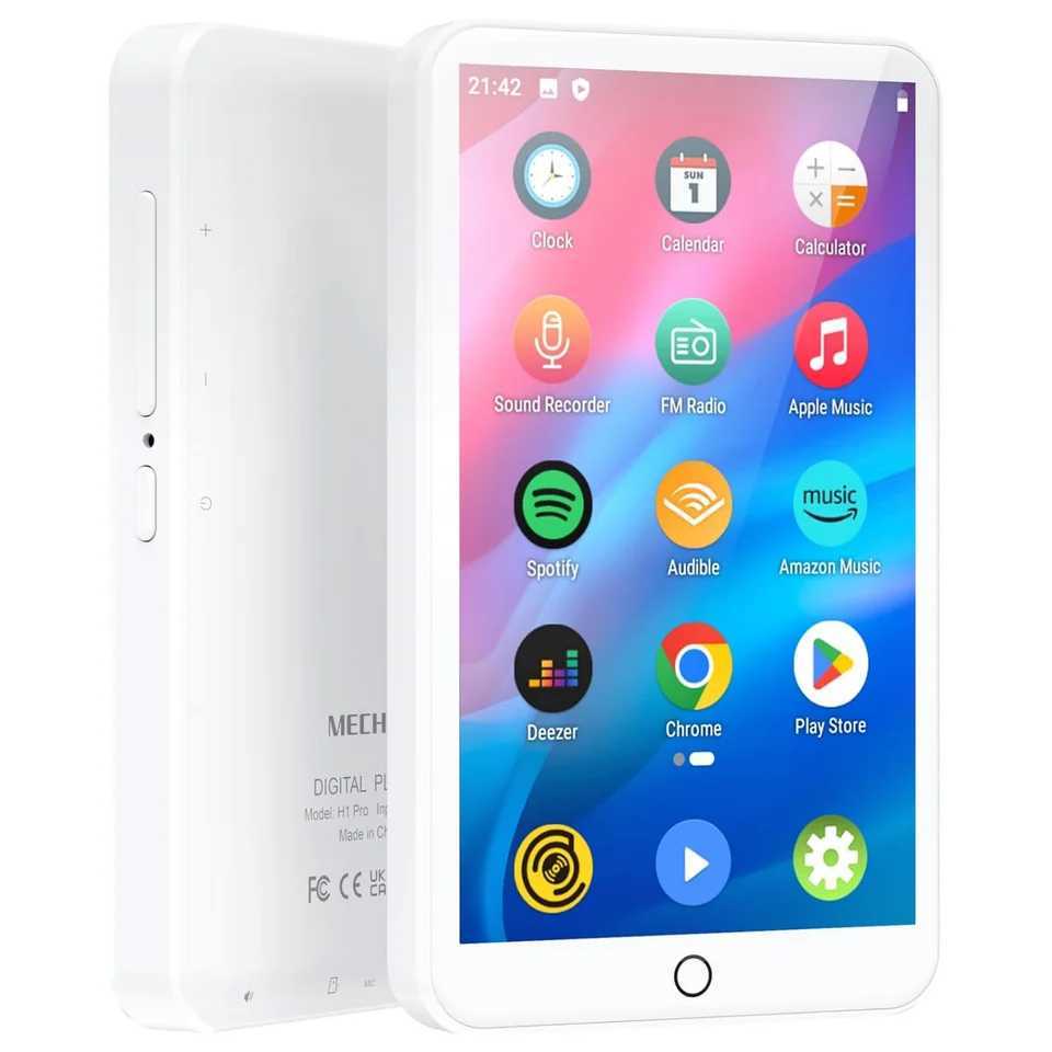 MECHEN MP3 player Android 9.0 with and WiFi MP3 MP4 player with Spotify Audible Pandora up to 512 GB (white) Z250403