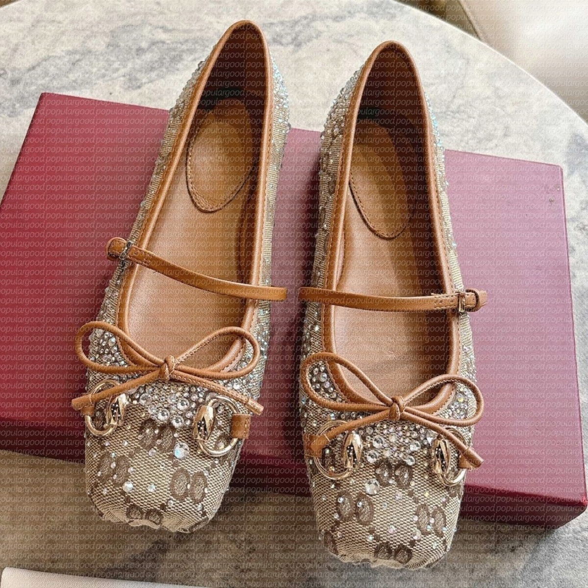 Ballet flat Paris Professional Dance Shoes High Heel Satin ballerinas Bowknot Round toe Shallow Mouth Single Mary Jane High quality rhinestone ballet shoes 35-40