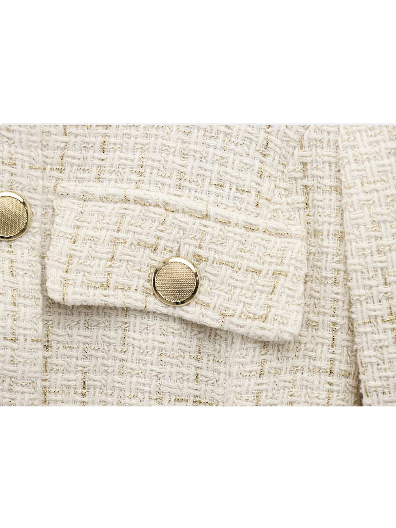 Casual Textured Jacket Streetwear 2025 Spring Women Single Breasted Decorate Fashion Commuter Blazer